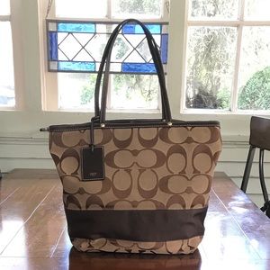 Like New Coach Logo Tote Bag